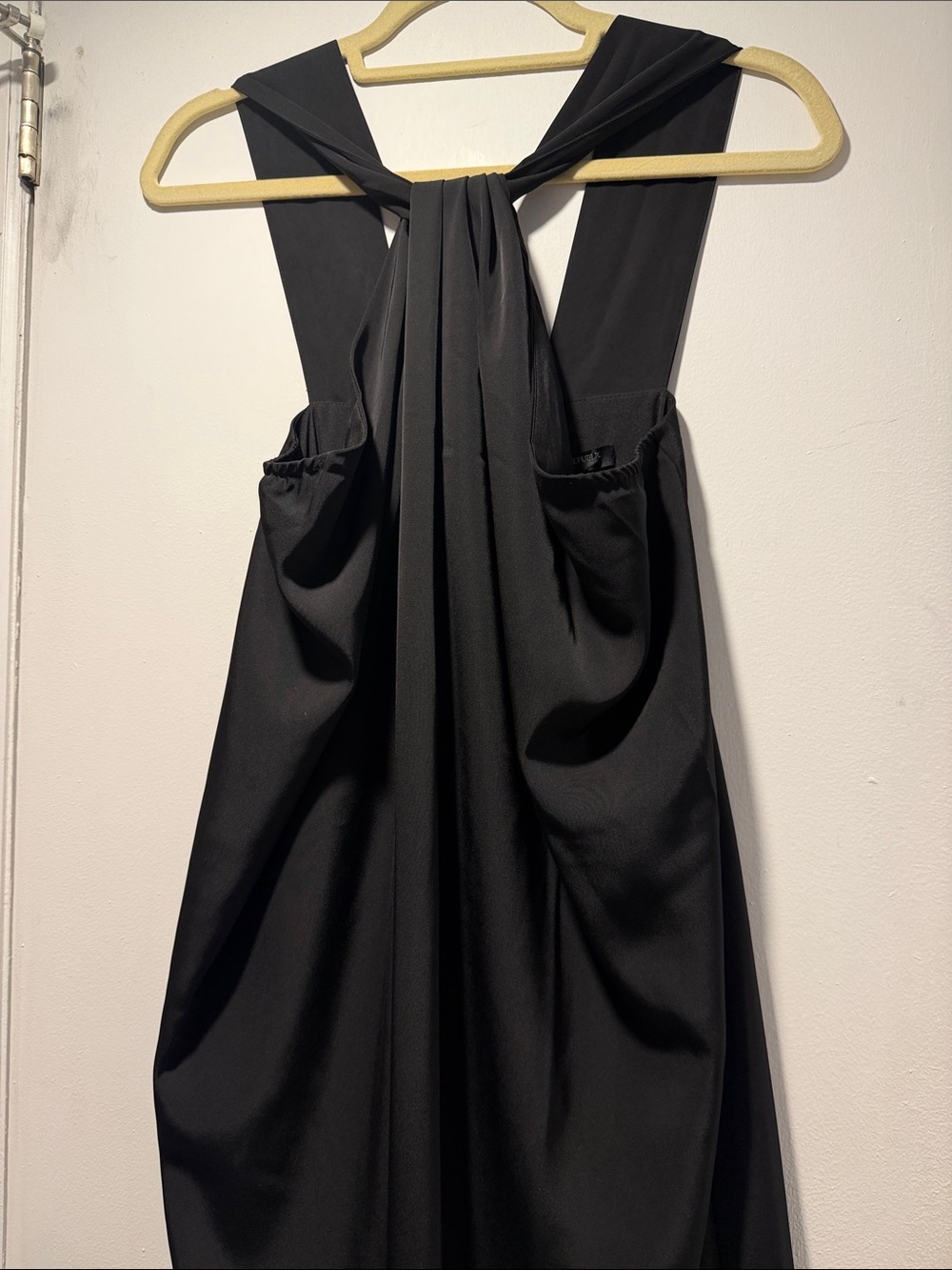 BANANA REPUBLIC Women's Satin Twist-Neck Maxi Dress Size 10 Petite black